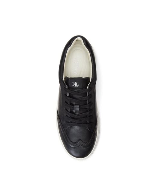 Sneaker Hailey in nappa coda di rondine di Lauren by Ralph Lauren in Black