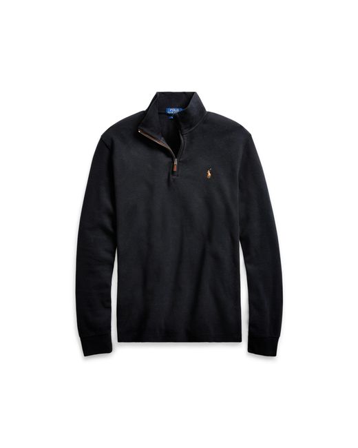 Polo Ralph Lauren Cotton Estate Rib Half-zip Pullover in Black for Men |  Lyst