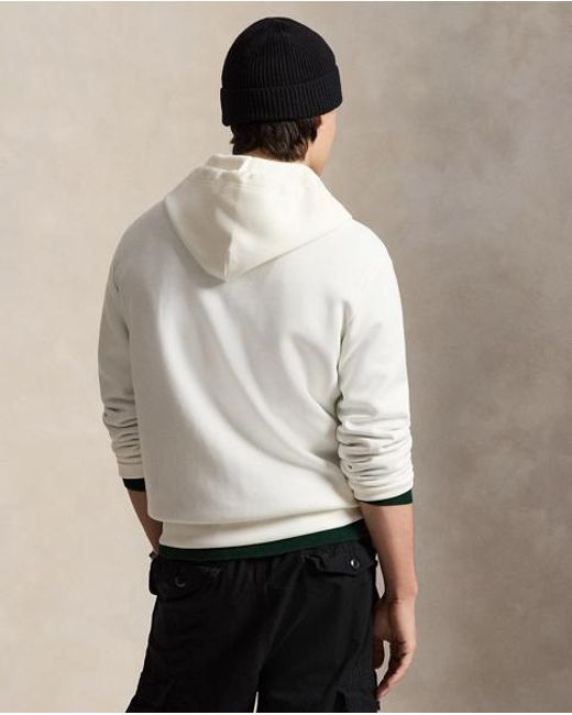 Polo Ralph Lauren White Double-Knit Full-Zip Hoodie for men
