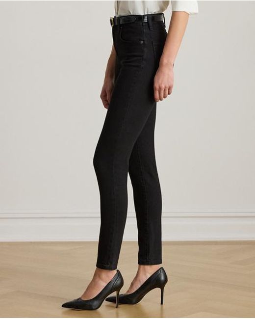 Ralph Lauren Black High-Rise Skinny Ankle Jean