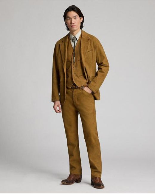 Chaleco Western De Ante RRL de hombre de color Gray