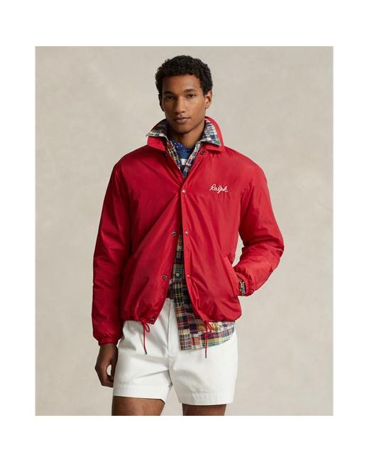 Polo Ralph Lauren Red Water-repellent Coach's Jacket for men