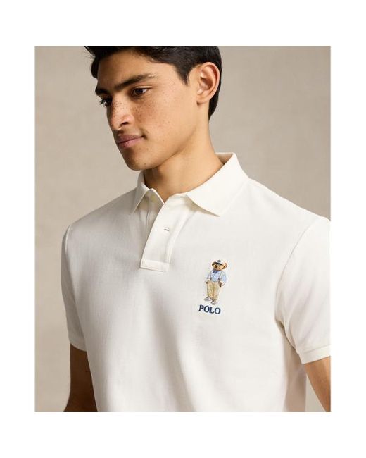 Polo Custom Slim Fit con Polo Bear Polo Ralph Lauren de hombre de color White