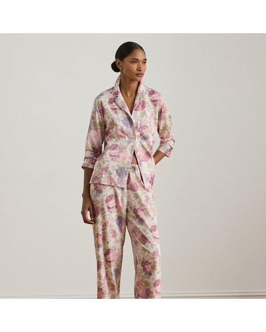 Ralph Lauren Women's Pink Ralph Lauren Floral Cotton-Blend Sateen