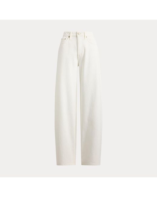 Ralph Lauren White High-Rise Wide-Leg Jean