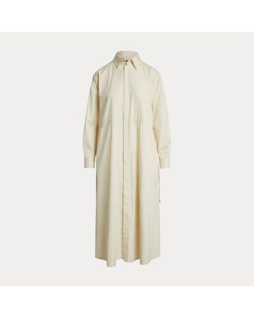 Polo Ralph Lauren Natural Cotton Drawcord Shirtdress