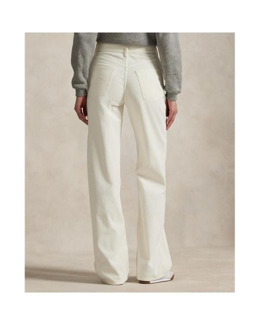 Pantaloni in velluto di cotone a coste di Polo Ralph Lauren in Black