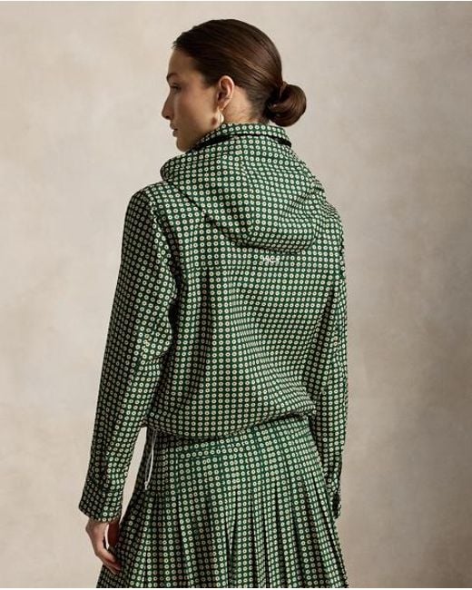 Ralph Lauren Green Floral Ripstop Rain Jacket