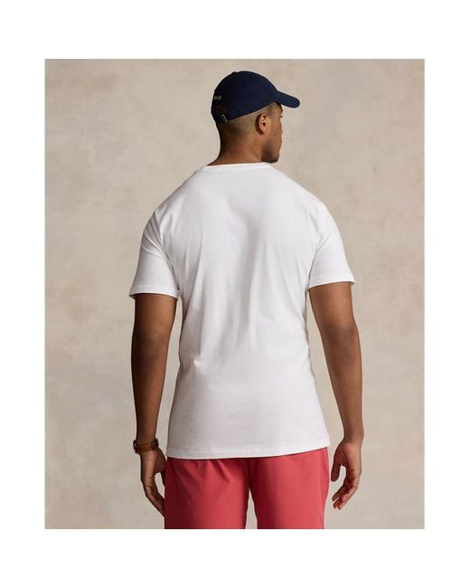 Ralph Lauren Grotere Maten - Jersey T-shirt Met Polo Bear in het White voor heren