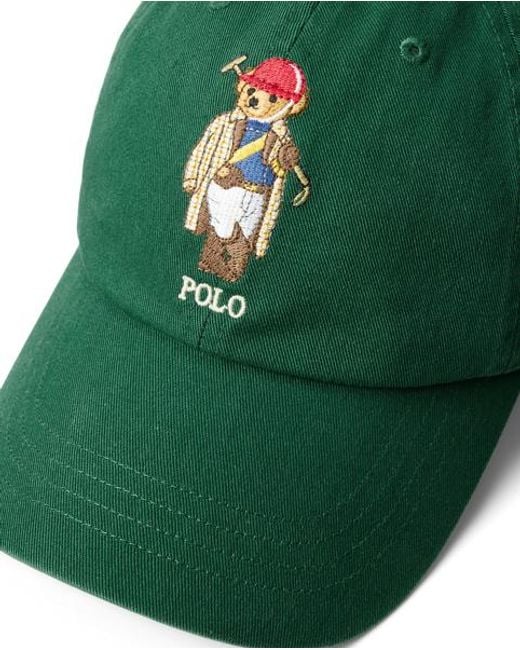 Polo Ralph Lauren Green Polo Bear Twill Ball Cap for men