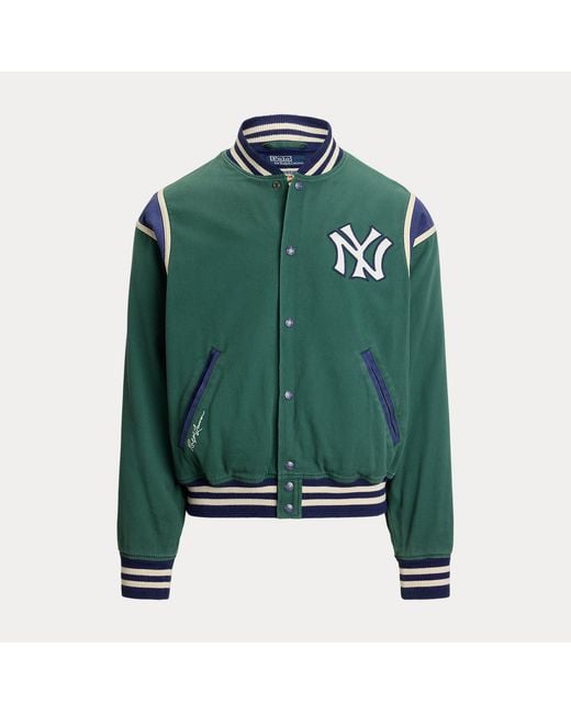 Polo Ralph Lauren Green Polo Ralph Lauren Lauren Yankees Jacket for men