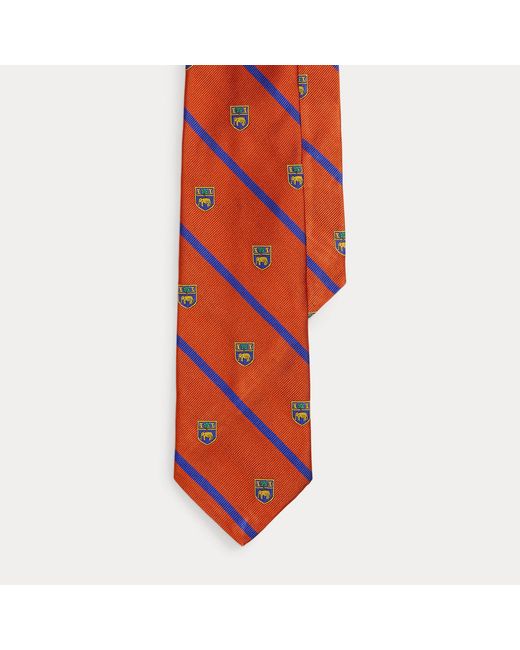 Polo Ralph Lauren Red Striped Silk Club Tie for men