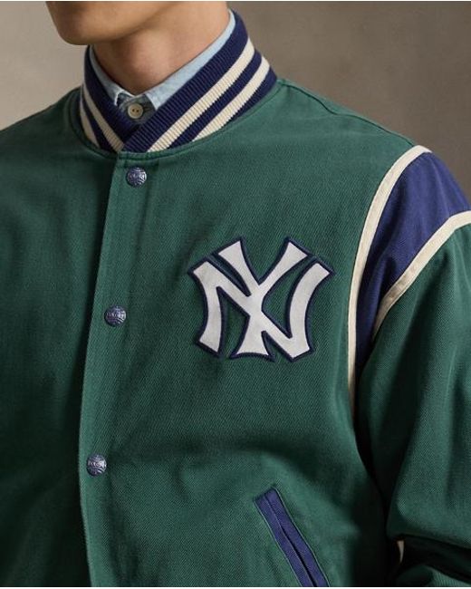 Polo Ralph Lauren Green Polo Ralph Lauren Lauren Yankees Jacket for men