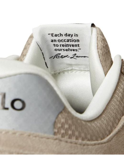 Polo Ralph Lauren Natural Train 89 V2 Suede-Panelled Trainer for men