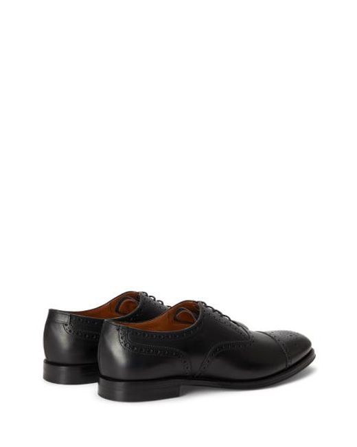 Polo Ralph Lauren Black Maestra Calfskin Cap-Toe Shoe for men