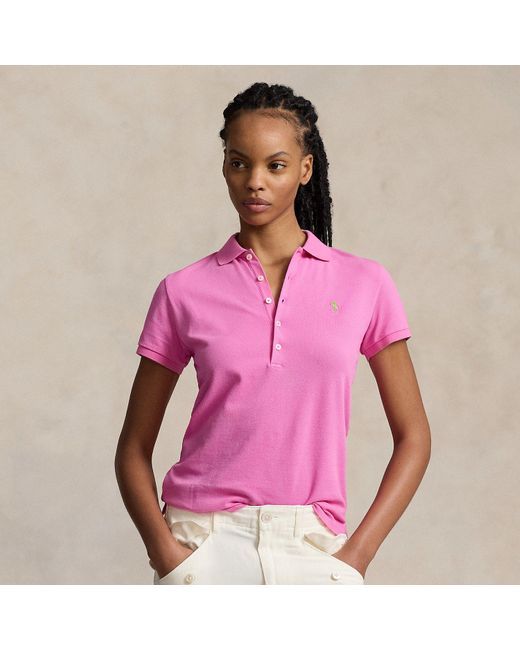 Ralph Lauren Pink Slim Fit Stretch Polo Shirt