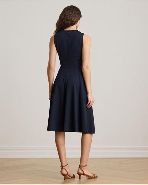 Ralph Lauren Blue Ponte Sleeveless Dress