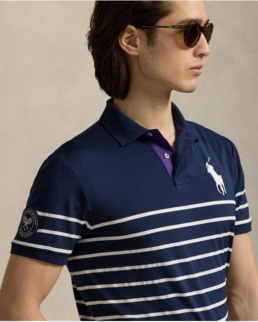 Polo Ralph Lauren Blue Wimbledon Ballperson Polo Shirt for men