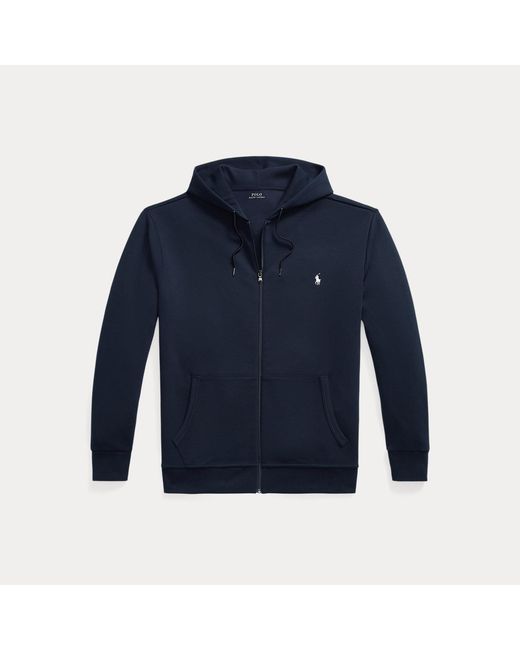Polo Ralph Lauren Blue Double-Knit Full-Zip Hoodie for men