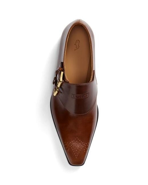 Polo Ralph Lauren Brown Leather Double-Monk-Strap Loafer
