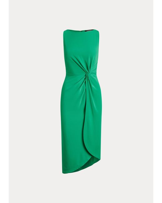 Ralph Lauren Green Ralph Lauren Twist-front Stretch Jersey Dress