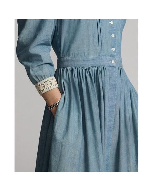 Abito in chambray indaco di RRL in Blue