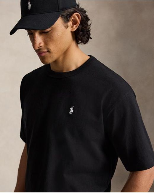Polo Ralph Lauren Black Relaxed Fit Jersey Crewneck T-Shirt for men