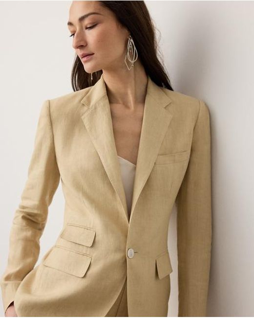 Ralph Lauren Natural Parker Linen Jacket