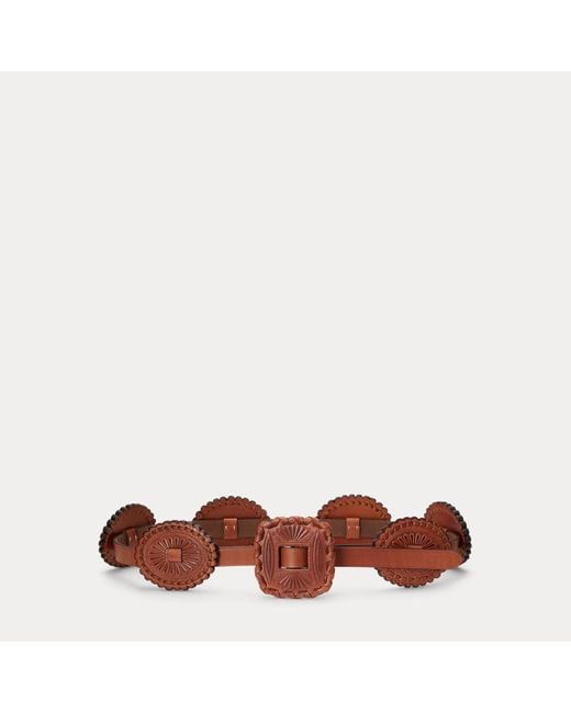 Polo Ralph Lauren Brown Leather Skinny Belt