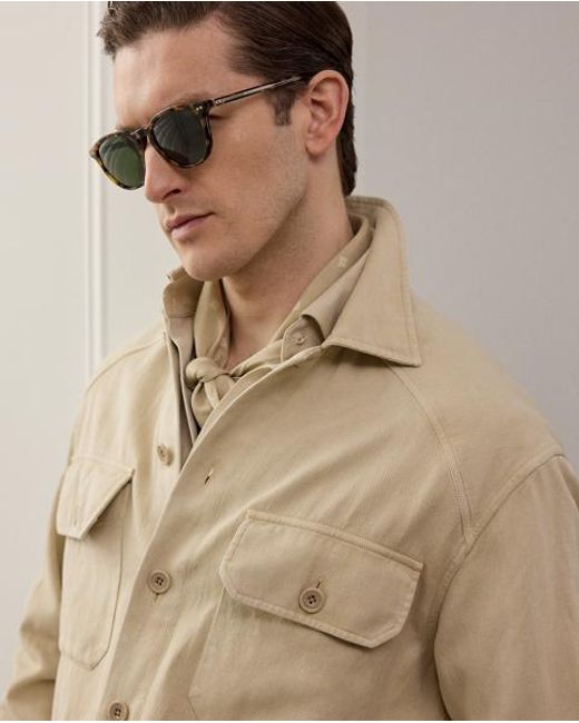 Ralph Lauren Natural Garment-Dyed Cotton-Linen Shirt for men