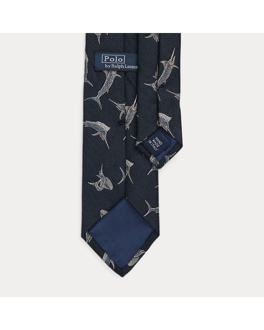 Cravate sergé lin et soie à motif marlin Polo Ralph Lauren pour homme en coloris Blue