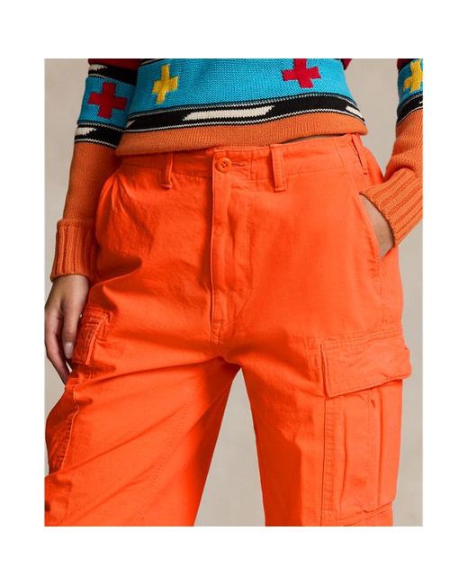 Pantaloni cargo in ripstop Relaxed-Fit di Polo Ralph Lauren in Orange da Uomo
