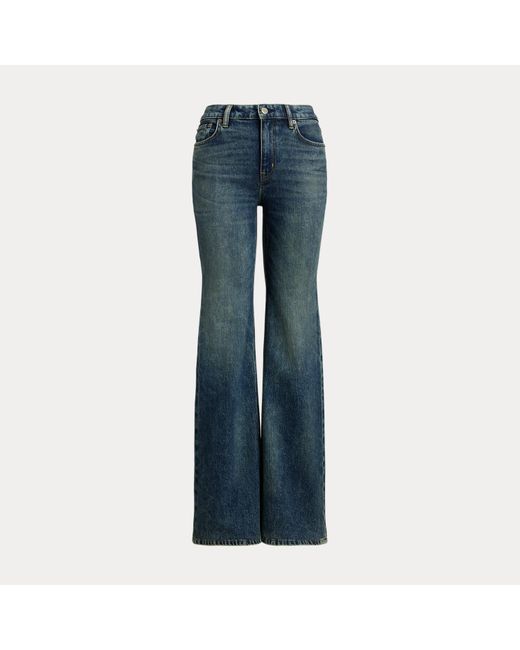 Jean Flare Taille Haute Ralph Lauren en coloris Blue