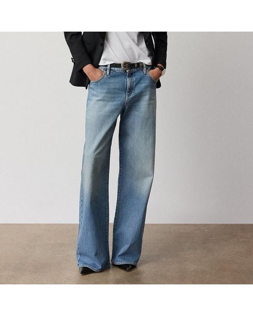 Ralph Lauren Blue Mercer Relaxed Wide-Leg Jean