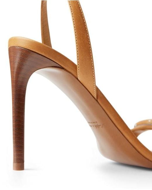 Ralph Lauren Brown Sandalette Presling Aus Kalbsleder