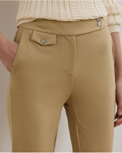 Ralph Lauren Natural Ponte Ankle Trouser
