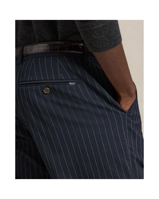 Pantaloni Manhasset stretch Straight-Fit di Polo Ralph Lauren in Blue da Uomo
