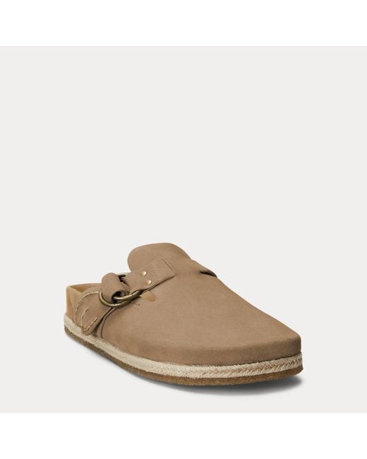 Polo Ralph Lauren Natural Turbach Suede Clog Sandal for men