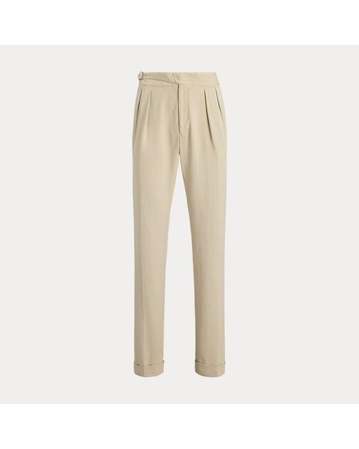 Ralph Lauren Natural Hand-Tailored Cotton-Linen Trousers for men