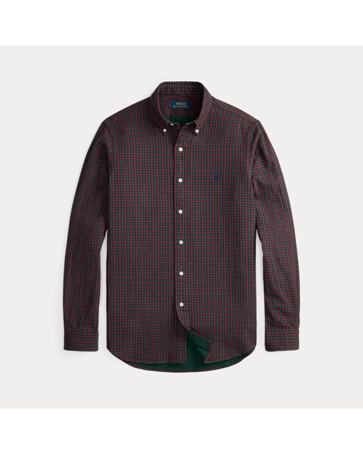 Polo Ralph Lauren Black Custom Fit Double-Faced Oxford Shirt for men