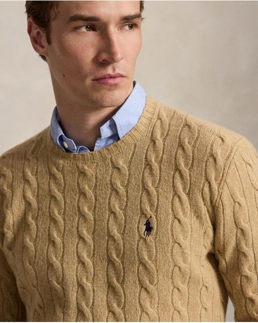 Polo Ralph Lauren Natural Cable-knit Wool-cashmere Jumper for men
