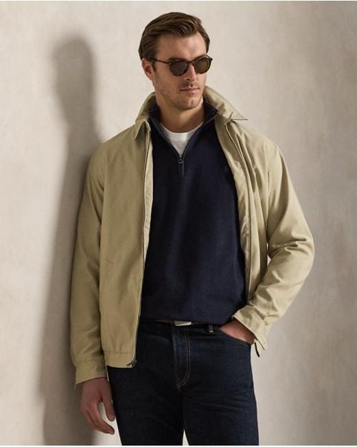 Ralph Lauren Blue Mesh-Knit Cotton Quarter-Zip Jumper for men