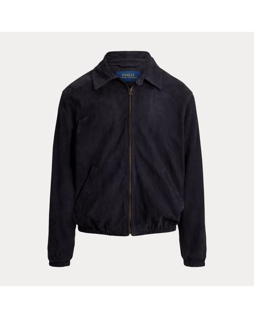 Polo Ralph Lauren Blue The Bayport Suede Jacket for men