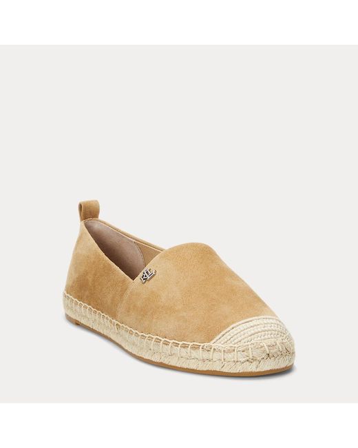 Ralph Lauren Natural Cameryn Iii Suede Espadrille