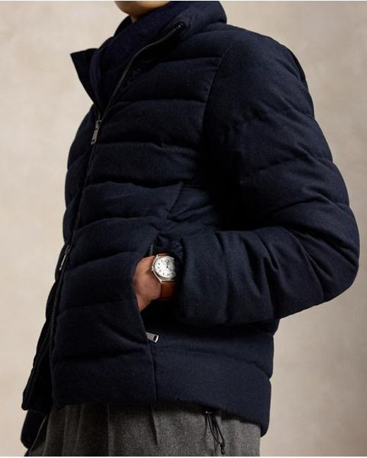 Polo Ralph Lauren Blue The Colden Herringbone Down Jacket for men