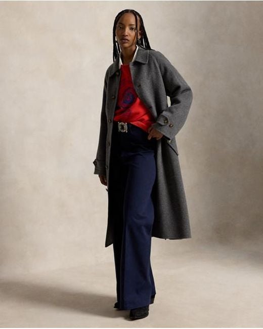 Polo Ralph Lauren Red Crest Polo-Collar Fleece Crewneck