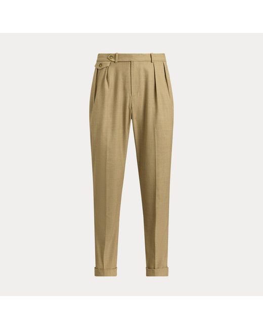 Ralph Lauren Black Plaid Performance Wool-Blend Trouser for men