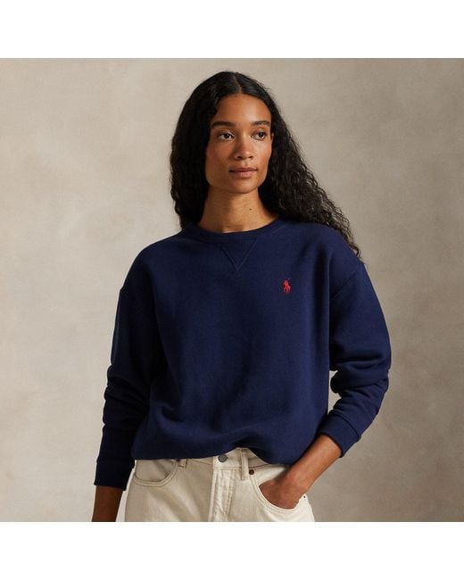 Polo Ralph Lauren Blue Fleece Crewneck Sweatshirt