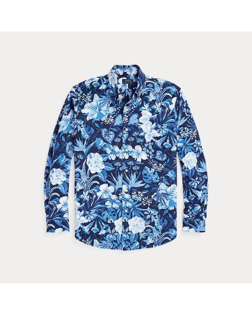 Camisa oxford Custom Fit con flores Polo Ralph Lauren de hombre de color Blue