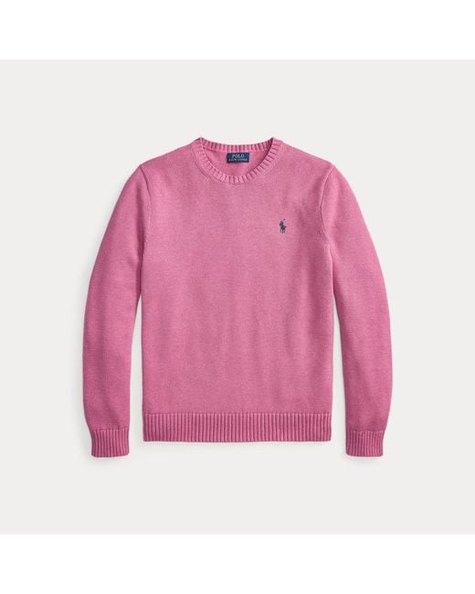 Polo Ralph Lauren Pink Cotton Crewneck Jumper for men